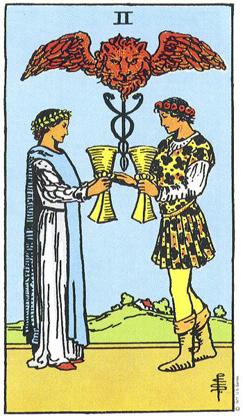 Two of Cups - tarot cards