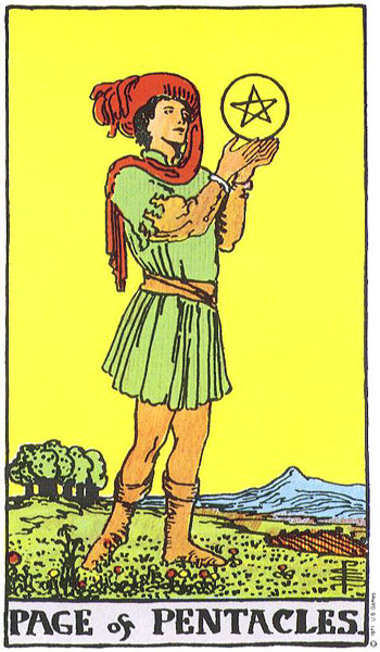 Page of Pentacles Tarot card lists