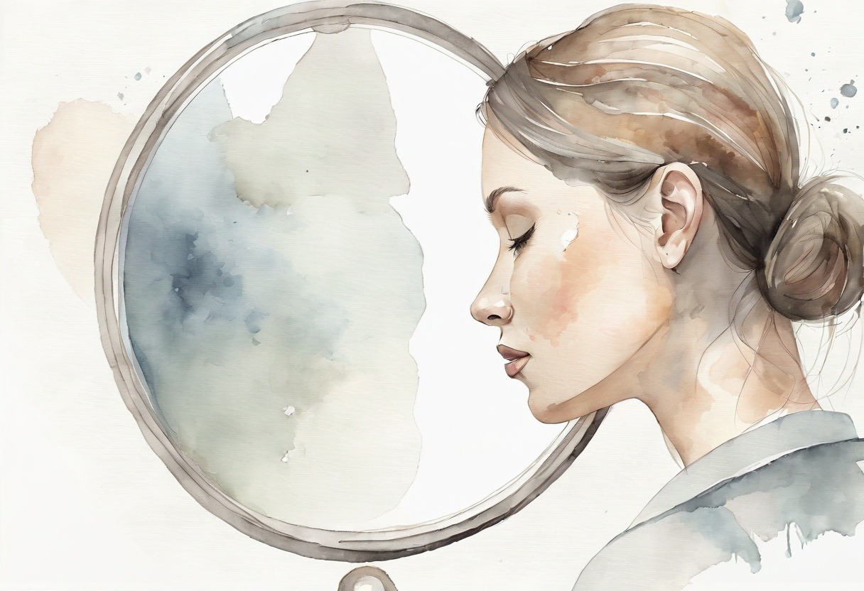 a woman looking in a mirror - What does my partner need me to understand?