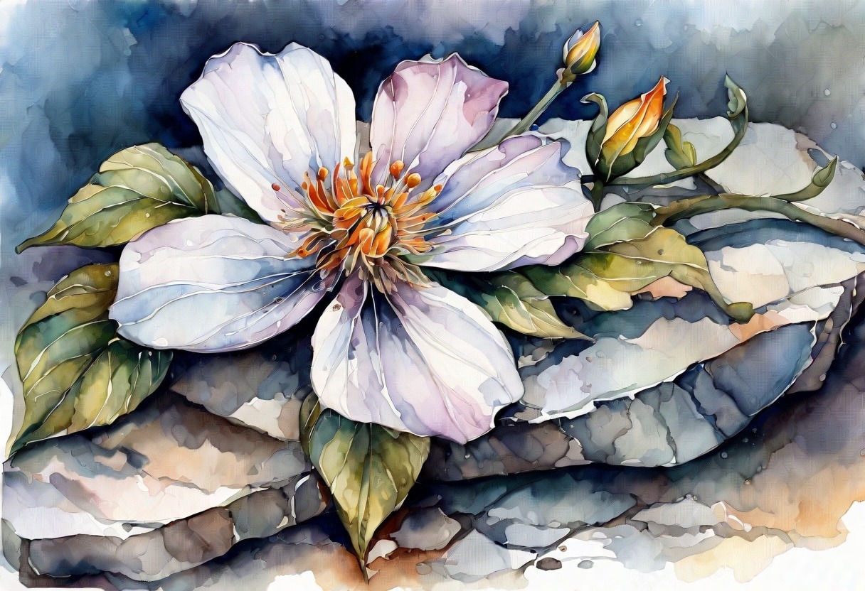 painting of a gray flower on the stone - What are my weaknesses in love?